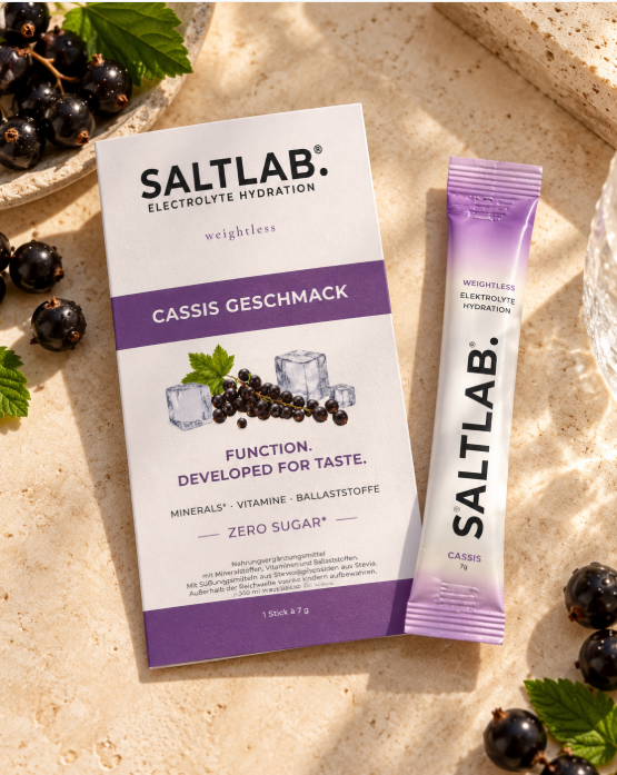 SALTLAB Cassis – 3 Elektrolyt-Sticks ohne Zucker, 2,99 € inkl. Versand